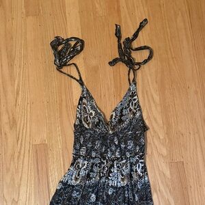 Free People Black and White Maxi Dress